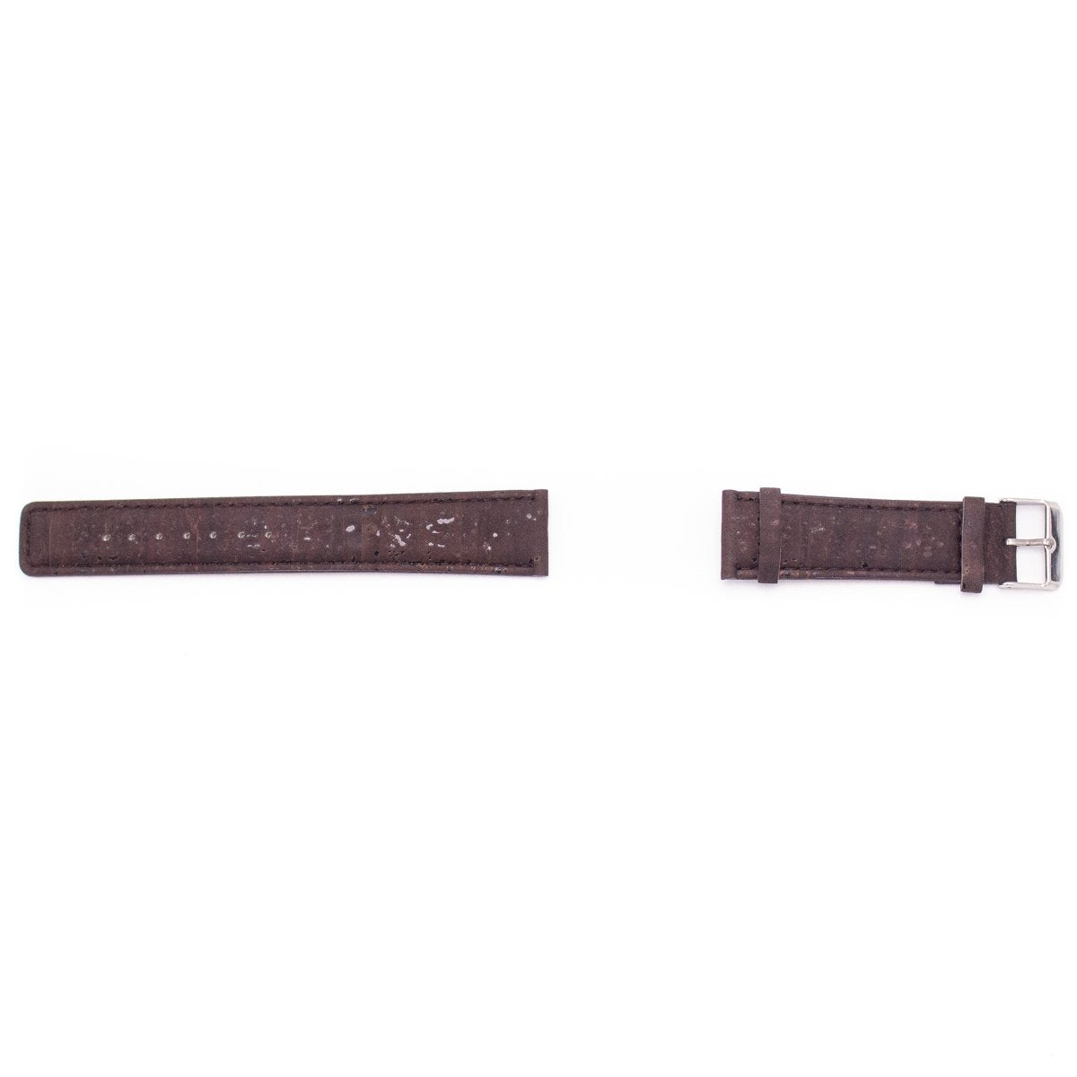 Bracelet de montre marron foncé avec cuir PU fait à la main végétalien de haute qualité E-010