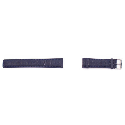 Dark Blue Cork Watch Strap w/ PU Leather Handmade Vegan High Quality E-009