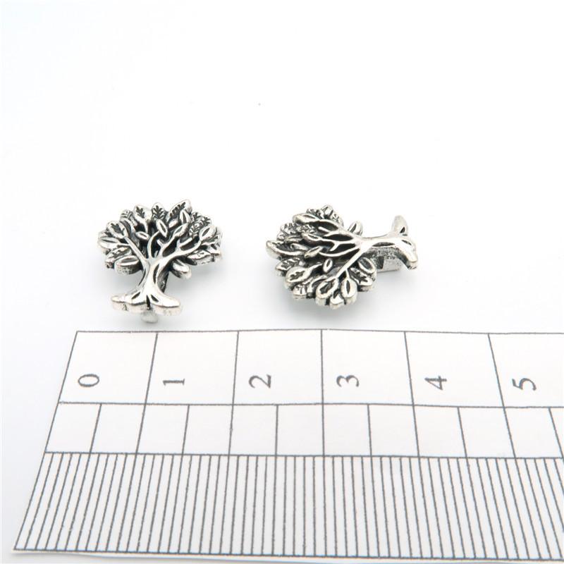 10 Pcs for 10mm flat leather,Antique Silver Tree of Life jewelry supplies jewelry finding D-1-10-50