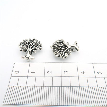 10 Pcs for 10mm flat leather,Antique Silver Tree of Life jewelry supplies jewelry finding D-1-10-50