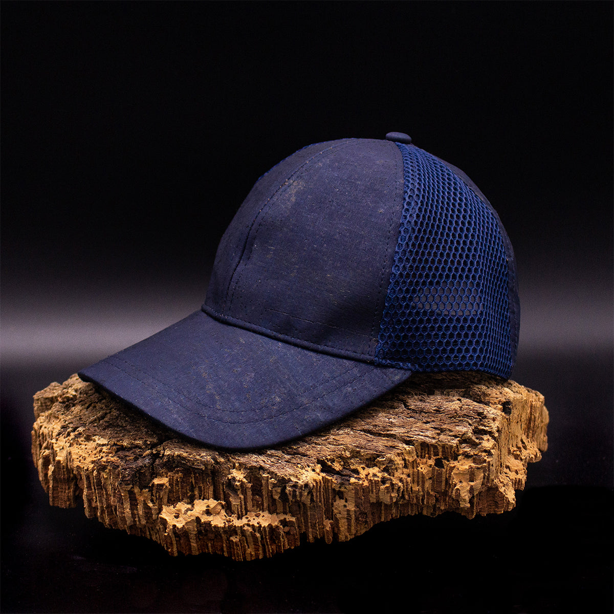 Navy Blue Cork Men's Hat w/ Breathable Mesh | THE CORK COLLECTION