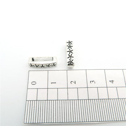 20 Pcs for 10mm flat leather,Antique Silver Star Slider jewelry supplies jewelry finding D-1-10-84