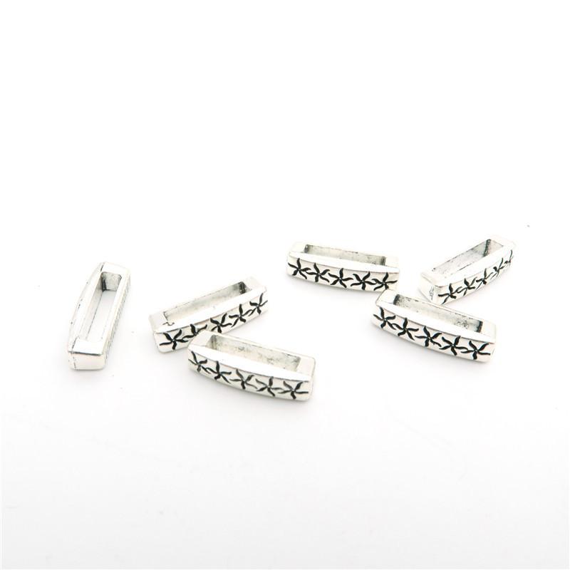 20 Pcs for 10mm flat leather,Antique Silver Star Slider jewelry supplies jewelry finding D-1-10-84