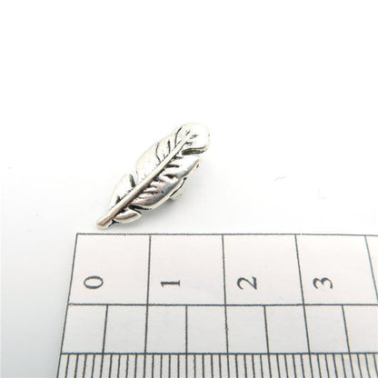 20 Pcs For 5mm flat leather,Antique silver Feather jewelry supplies jewelry finding D-1-5-6