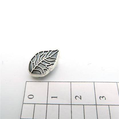 10 Pcs for 10mm flat leather, Antique Silver leaf  beads jewelry supplies jewelry finding D-1-10-89