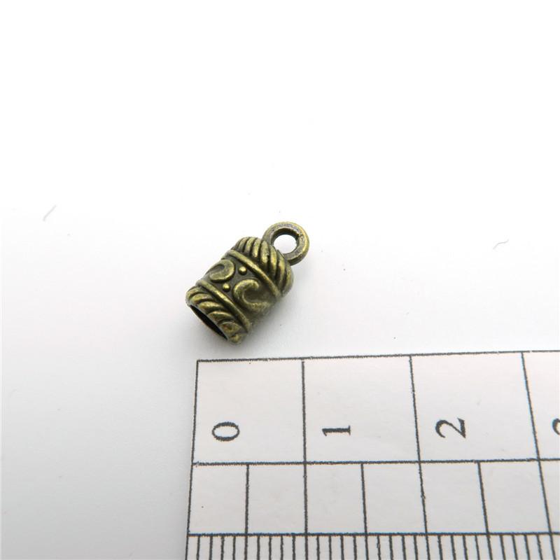 40Pcs for 5mm round leather ends clasp, antique brass jewelry supplies jewelry finding D-6-6