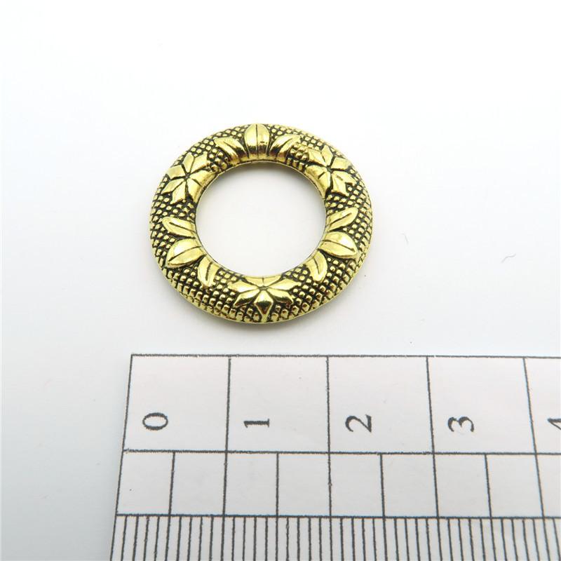 CHAUD! Produits en Promotion-10 pièces, pendentif en or Antique, petites fleurs rondes, recherche de bijoux, D-3-37