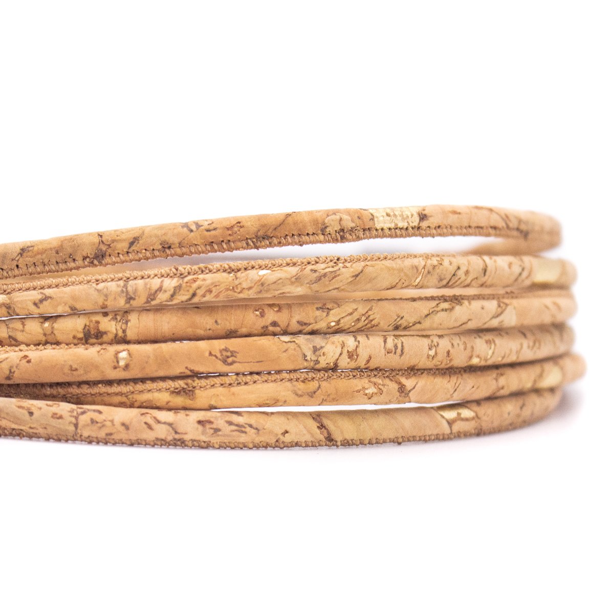 DIY Natural Mix Golden 5mm round Cork Cord | THE CORK COLLECTION