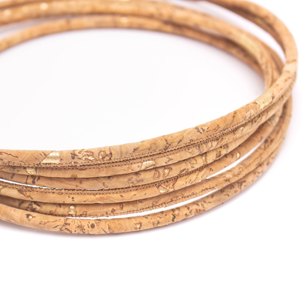 DIY Natural Mix Golden 5mm round Cork Cord | THE CORK COLLECTION