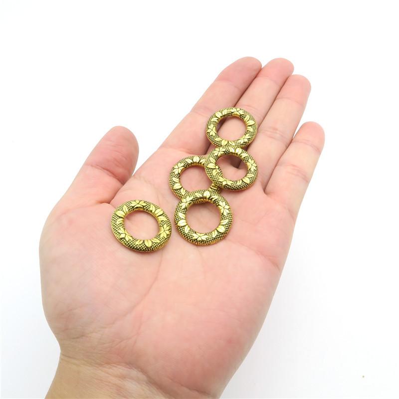 CHAUD! Produits en Promotion-10 pièces, pendentif en or Antique, petites fleurs rondes, recherche de bijoux, D-3-37