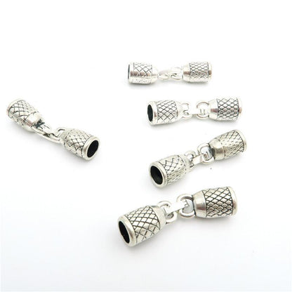 10Pcs for 6mm round leather snap clasp, Antique Silver jewelry supplies jewelry finding D-6-12