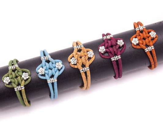Colorful Natural Cork Handmade Women's Bracelet BR-483-MIX-5