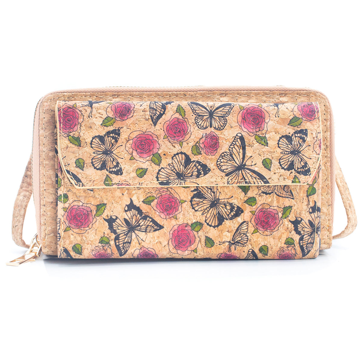 Cork Crafted Floral Print Women's Phone Pouch | THE CORK COLLECTION