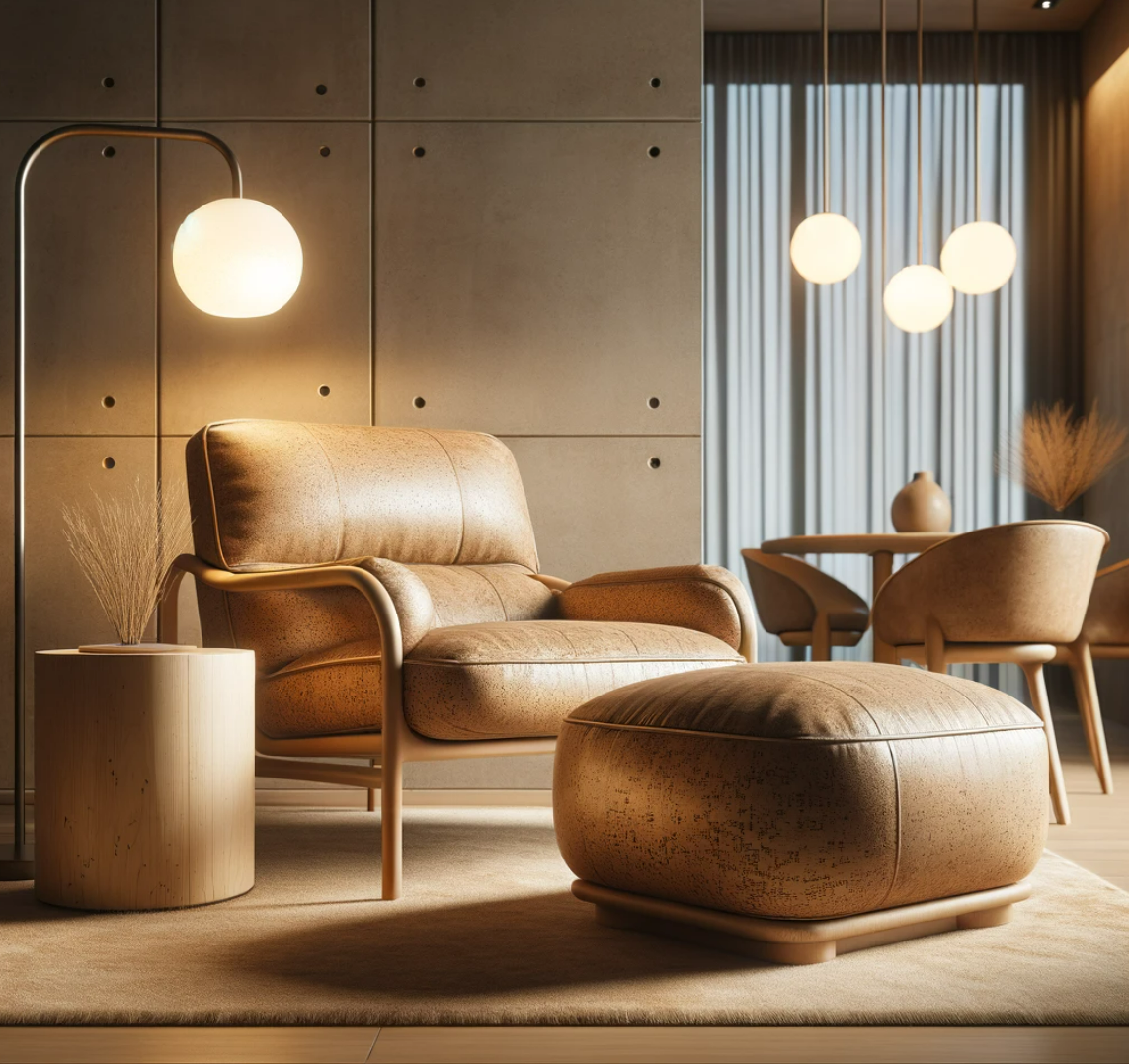 Ultra Waterproof & Wear-Resistant Cork Material for Furniture Upholstery | THE CORK COLLECTION