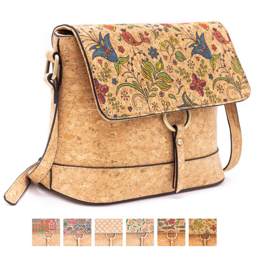 Lovely Patterns Cork Vegan Crossbody Bag Bag-2019