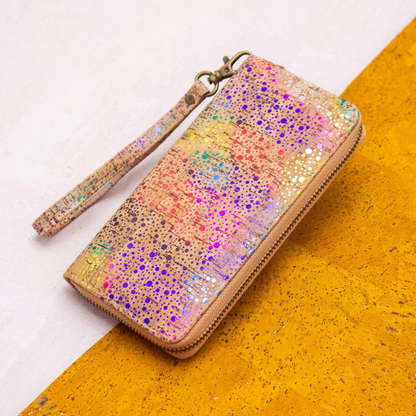 Colourful Cork Women's Vegan Zipper Wallet BAG-2060