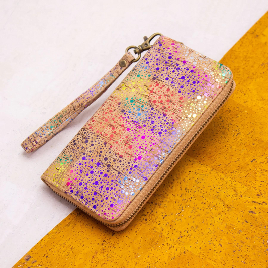 Colourful Cork Women's Vegan Zipper Wallet BAG-2060