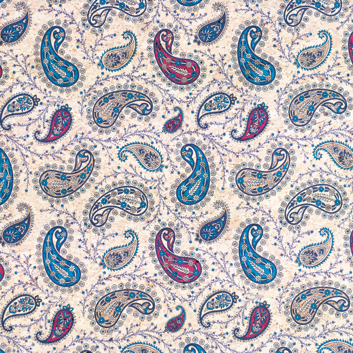 Ornate Paisley Pattern Cork Fabric COF-499