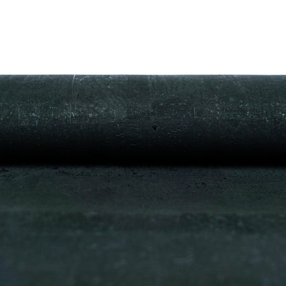 Premium Solid Black Cork Fabric Beige Back COF-522