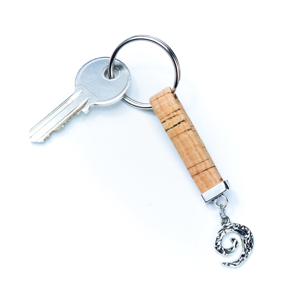 Cordon et pendentif en liège plat de couleur naturelle, 10MM, porte-clés en liège fait à la main, I-04-C-MIX-10