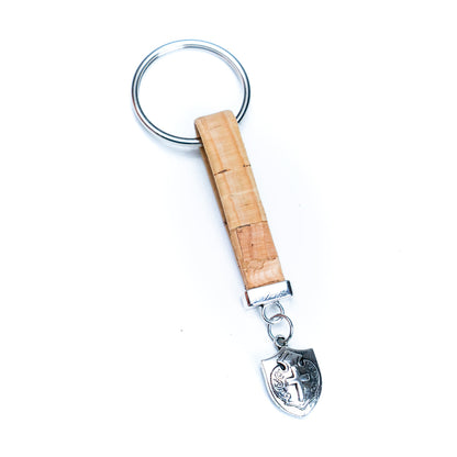 Porte-clés artisanal en liège I-087-MIX-10