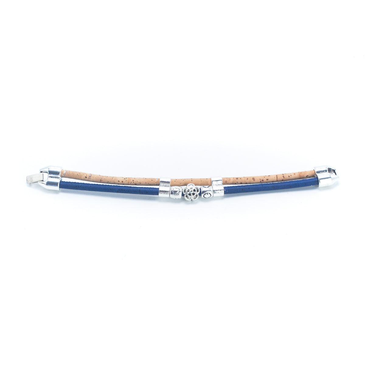 Natural Cork w/ Flower Accessories Beads Handmade Bracelet BR-111-MIX-5