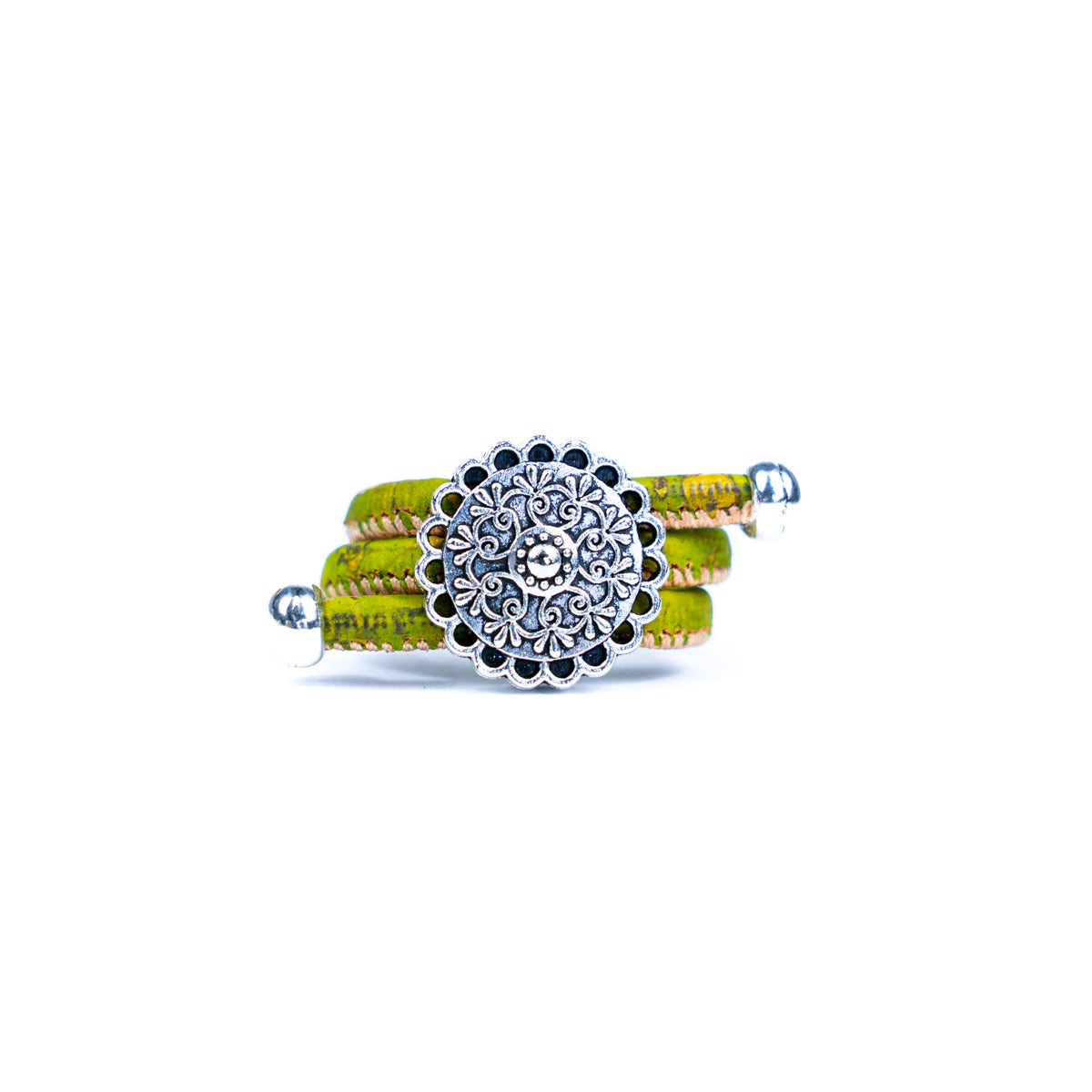 Circulated Flower w/ Colorful Cork Handmade Vintage Women Adjustable Ring RW-005-MIX-10