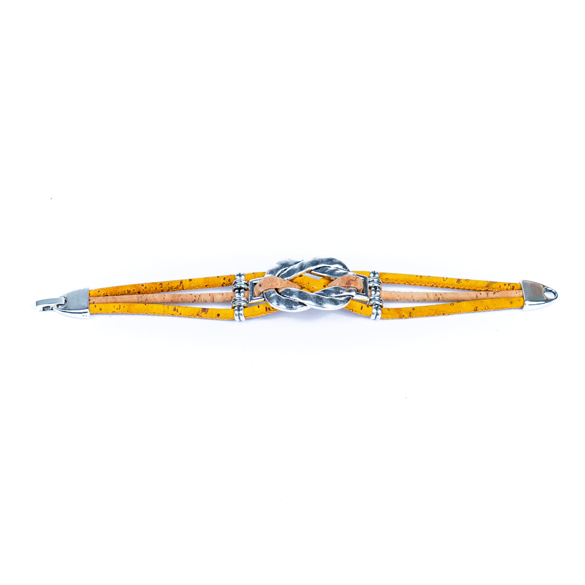 Round Colorful Cork Cord w/ Threads & Braided Shape Handmade Women's Bracelet BR-461-MIX-5