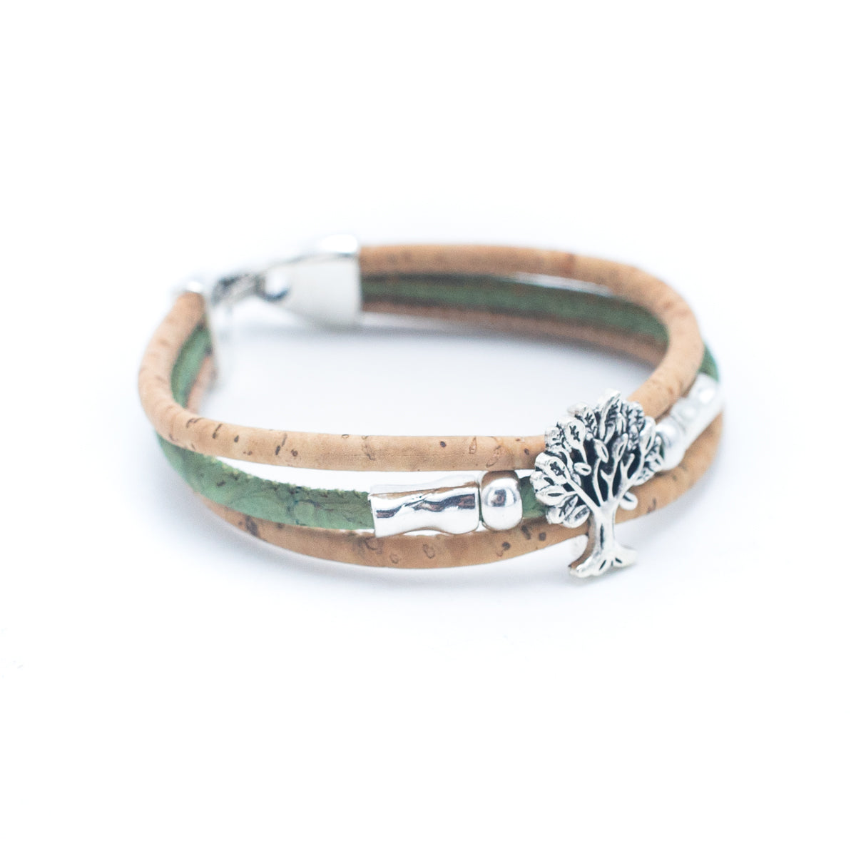 Natural Cork & Tree Accessories Handmade Women's cork Bracelet BR-085-MIX-5（new）