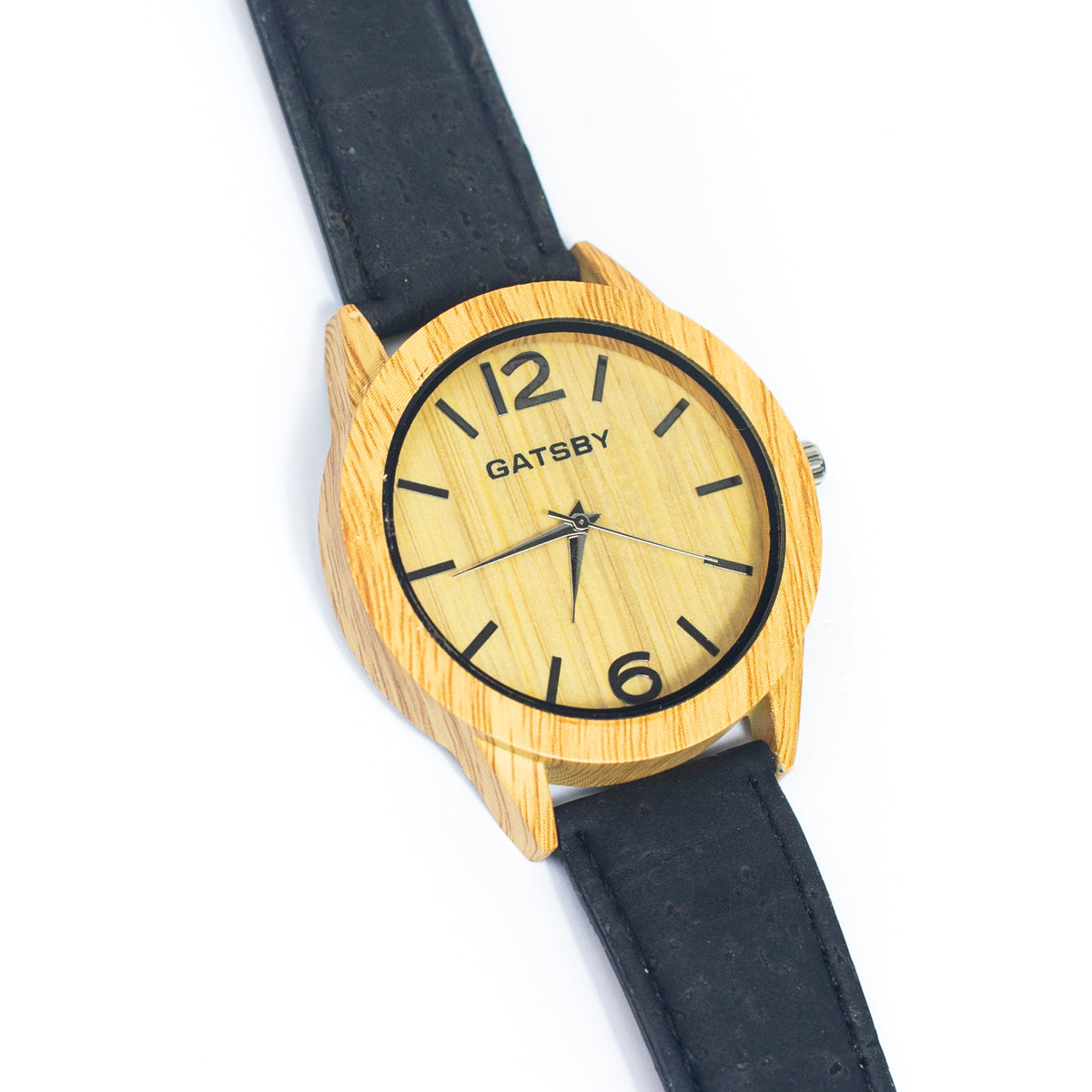 Vintage Ladies Pattern Dial  Watch w/ Dark Brown Cork Strap | THE CORK COLLECTION