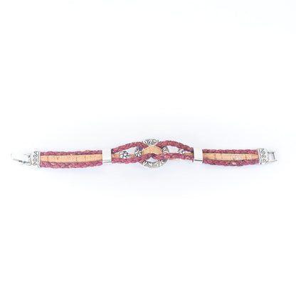 Natural Cork w/ Accessories Handmade Women's Bracelet BR-007-5