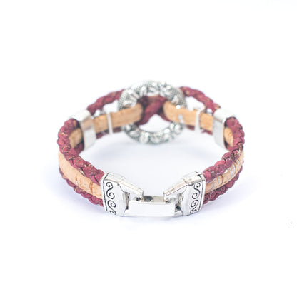 Natural Cork w/ Accessories Handmade Women's Bracelet BR-007-5