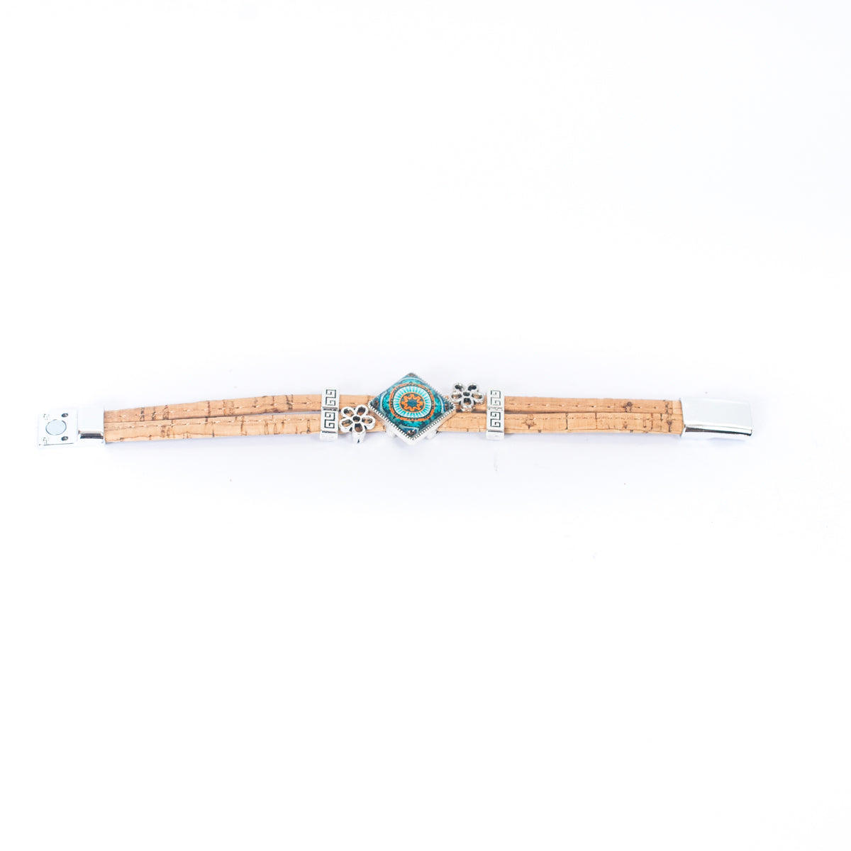 Natural Cork Handmade Women's Bracelet BR-480-5