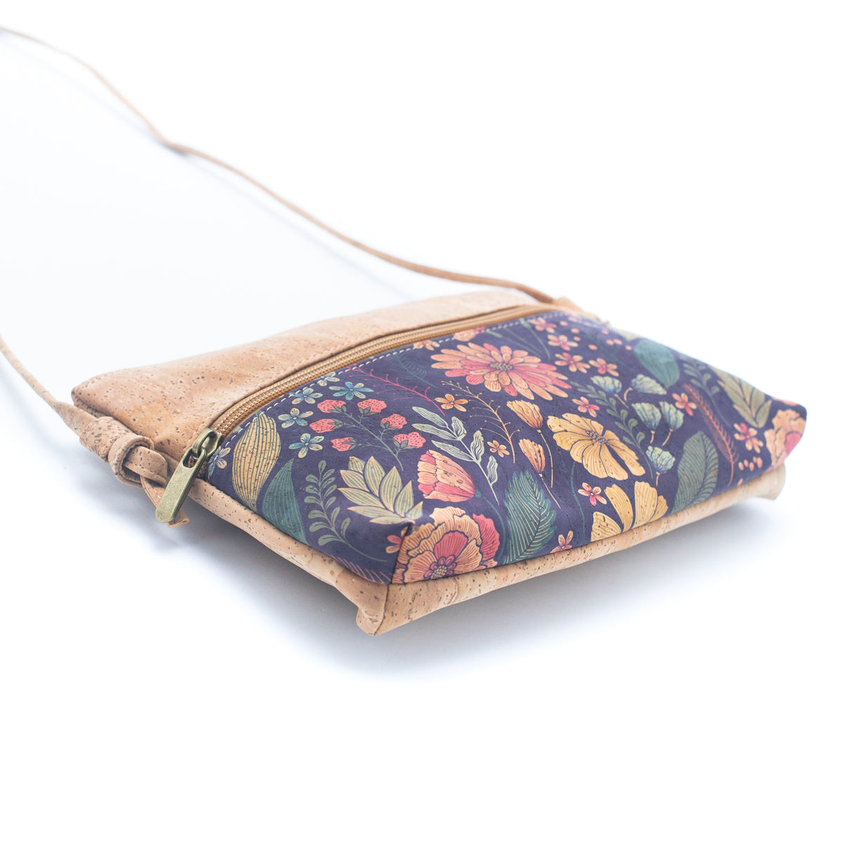 Natural Cork & Printed Design Women's Crossbody Bag | THE CORK COLLECTION