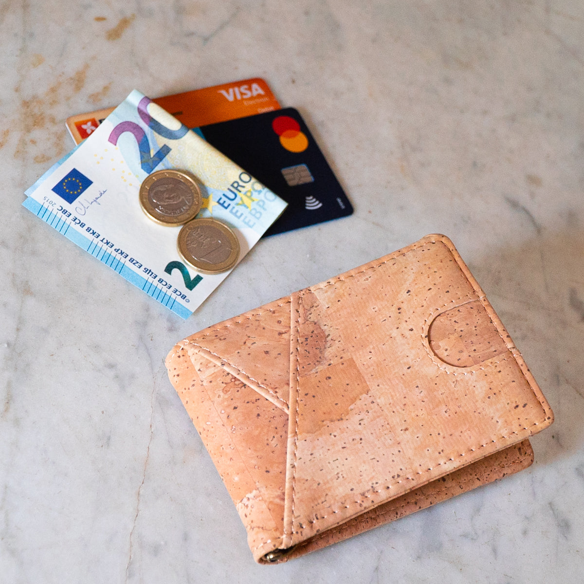 Minimalist Cork Bifold Wallet w/ Money Clip RFID Blocking | THE CORK COLLECTION