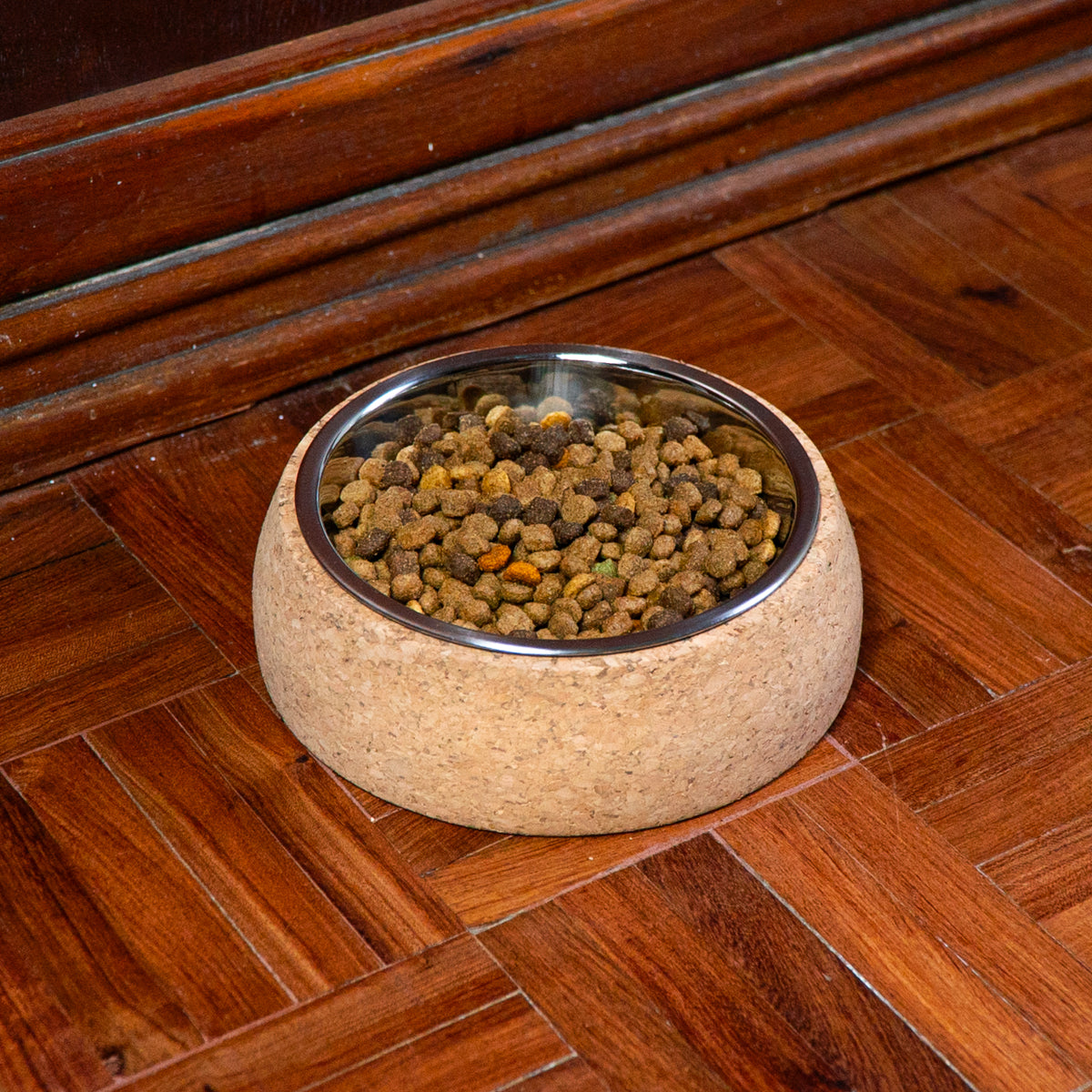 Cork Base & Stainless Steel Pet Food Bowl | THE CORK COLLECTION