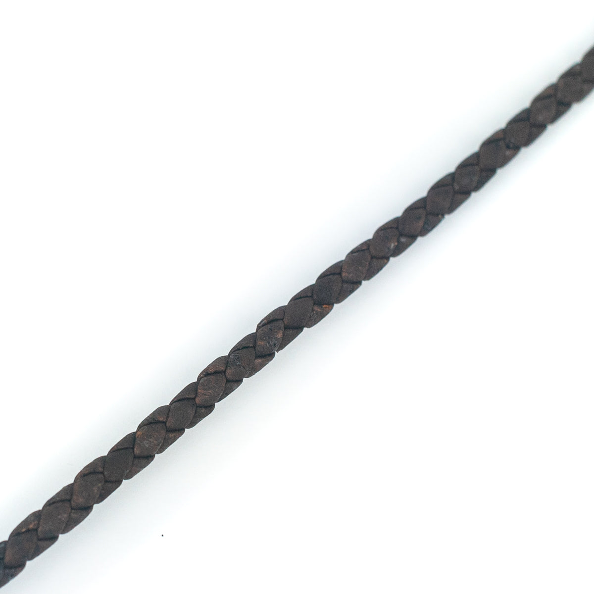10 mètres de cordon de fabrication de bijoux en liège tressé marron de 5 mm COR-535-A 