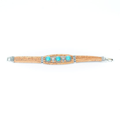 Colored Cork Thread Handmade Women's Cork Bracelet BR-501-MIX-6