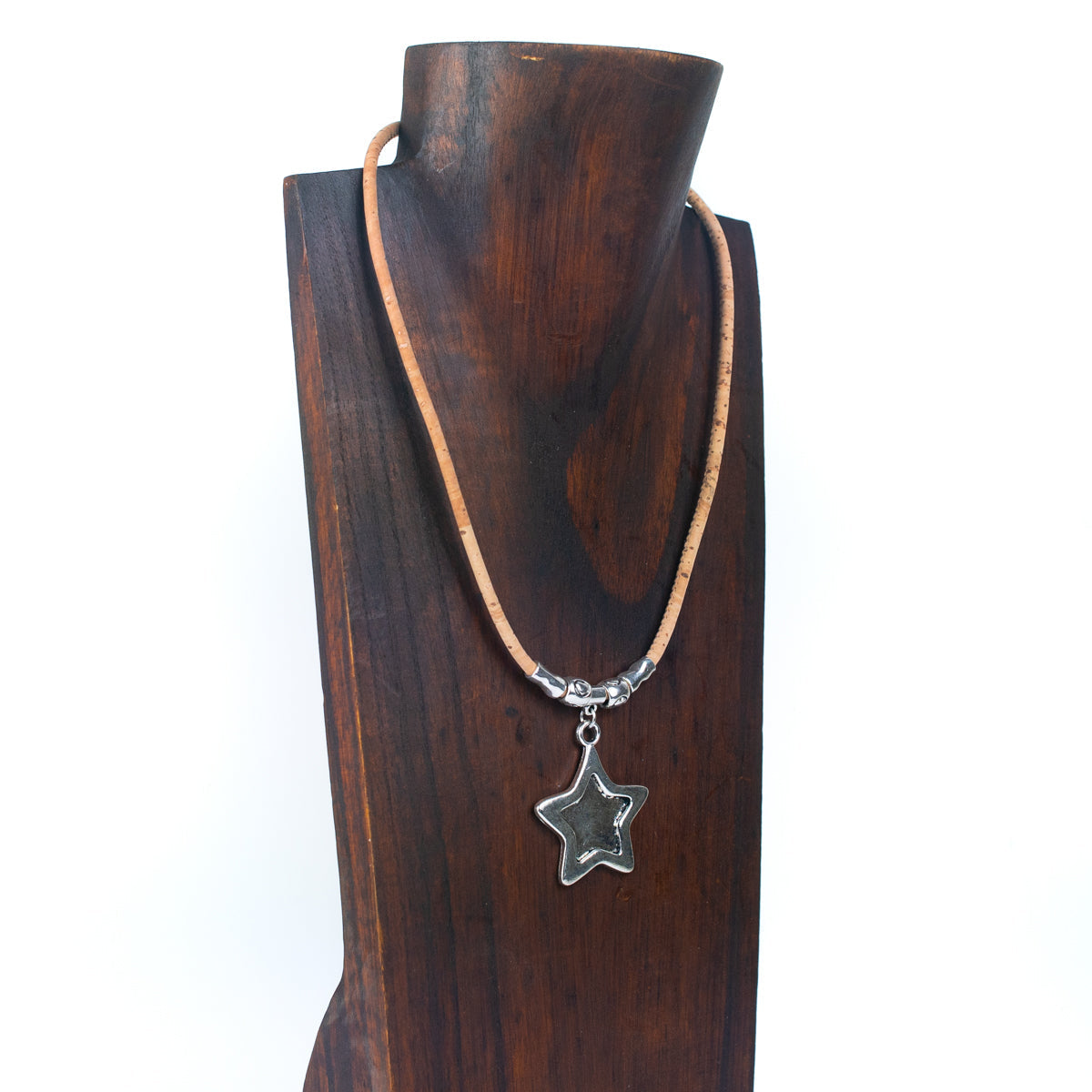 handmade women's cork necklace N-98-5