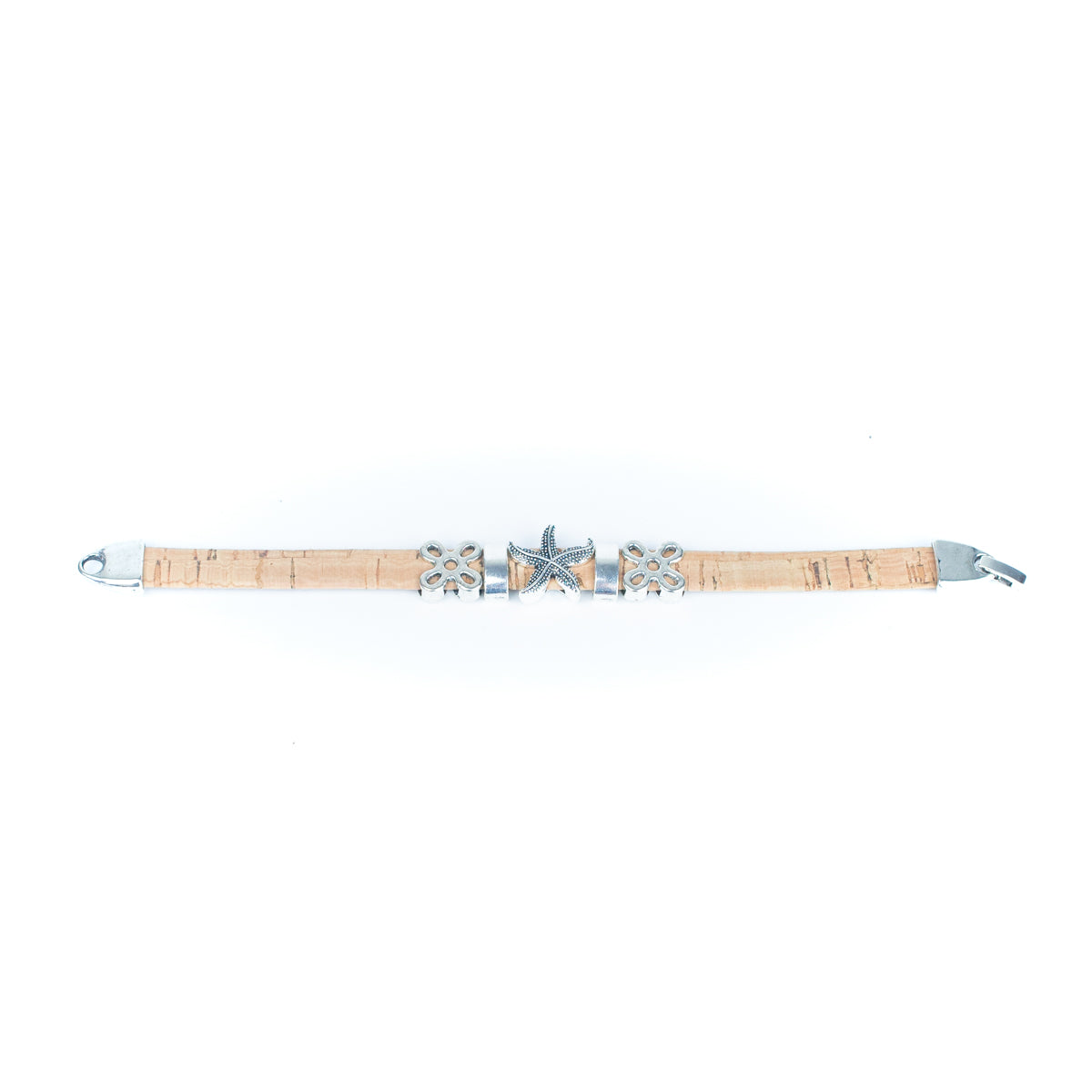 Cordon de liège plat coloré de 10mm avec accessoires d'étoile de mer Bracelet fait main DBR-036-MIX-5