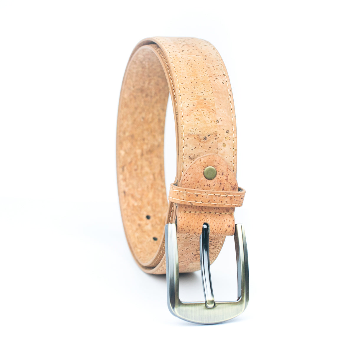 Natural Cork Men's 40mm Belt w/ Thick Metal Buckle  | THE CORK COLLECTION