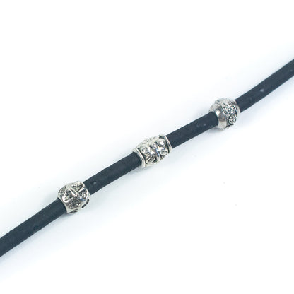 10 meters of Black Cork Cord 5mm Round String COR-201