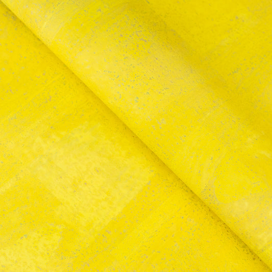 Tissu en liège pastel jaune uni de qualité supérieure COF-255-A