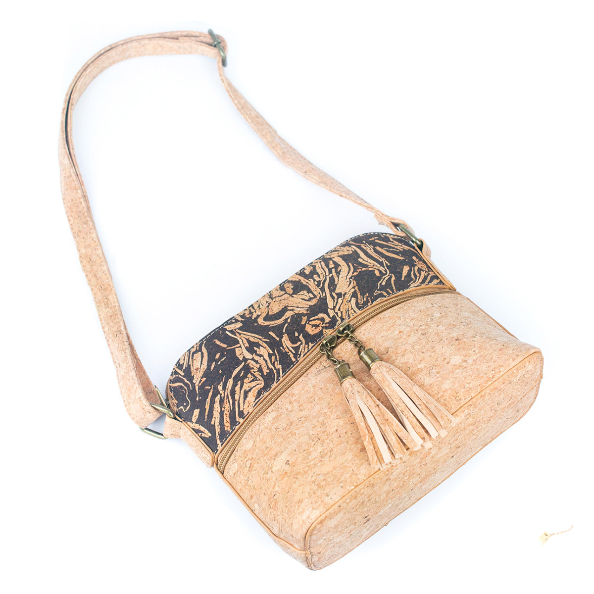 Cork & Coffee Bean Fusion Unisex Crossbody Bag | THE CORK COLLECTION