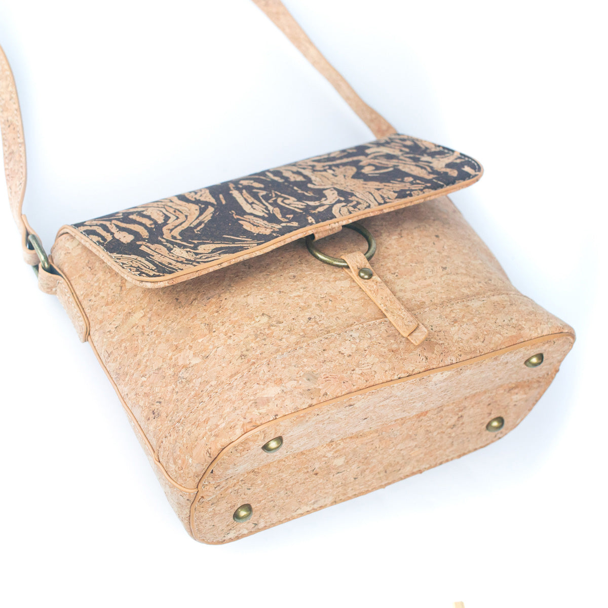 Cork & Coffee Bean Fusion Unisex Crossbody Bag | THE CORK COLLECTION