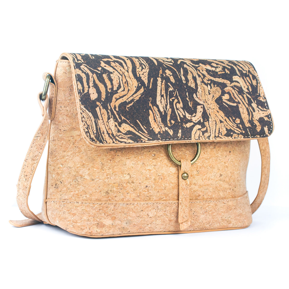 Cork & Coffee Bean Fusion Unisex Crossbody Bag | THE CORK COLLECTION