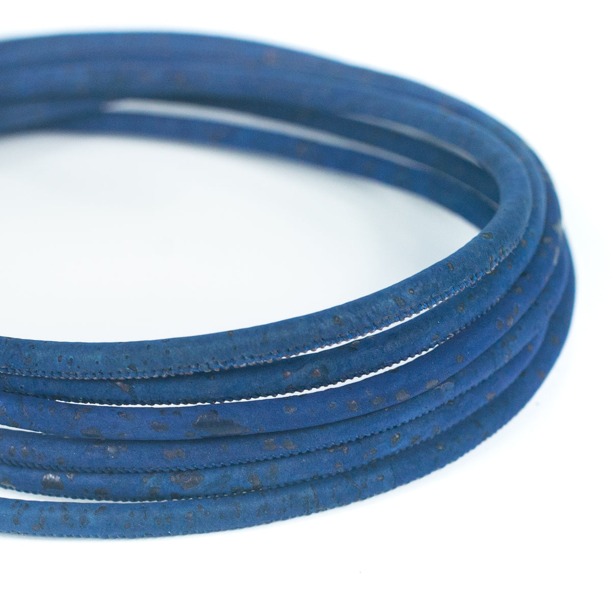 10 meters of Navy Blue Cork Cord 5mm Round String COR-125