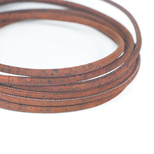 10 meters of Brown Cork Cord 5mm Round String COR-207