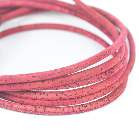 10 meters of Pink Cork Cord 5mm Round String COR-148