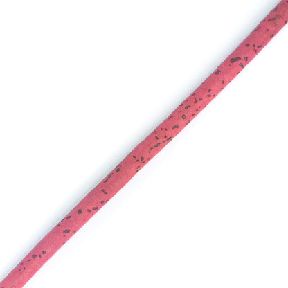 10 mètres de cordon en liège rose 5mm ficelle ronde COR-148 